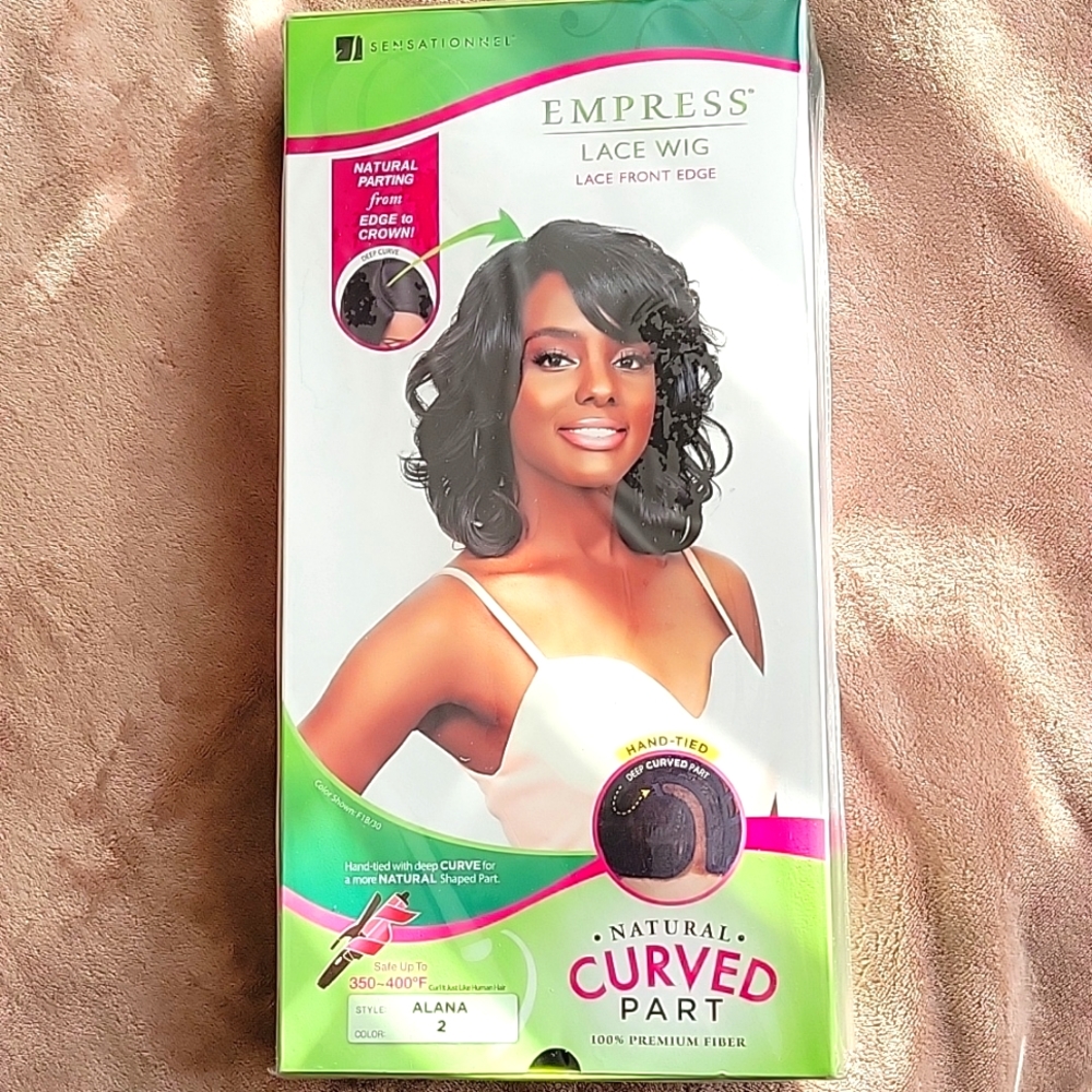 Two Sensationnel Empress Lace Wigs - style is Alana in the Color #2